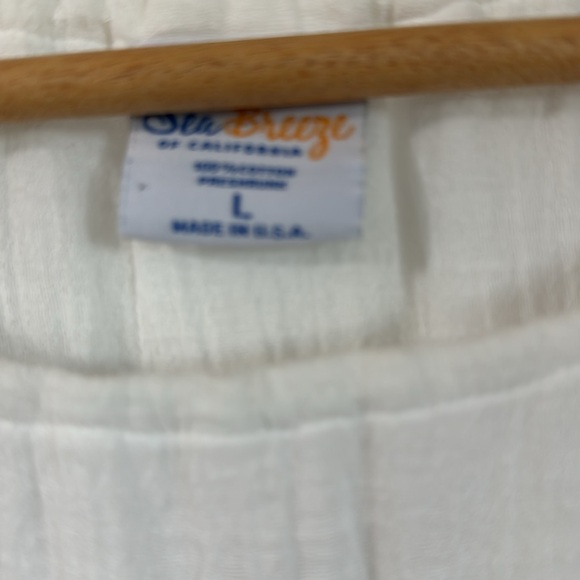 SEA BREEZE GAUZE TOP SZ L - Picture 3 of 4